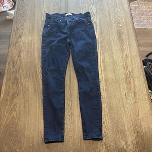 LOFT Legging Jeans High Rise Denim Fitted Stretch Dark Wash Blue Size 29/8